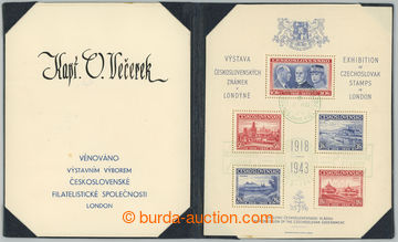 274543 - 1943 DÁRKOVÉ DESTIČKY / na výstavní exilový aršík Č