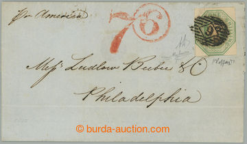 274553 - 1847 dopis z Londýnské burzy do USA s 1Sh SG.54; vzácná 