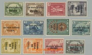 274556 - 1923 BRITSKÁ OKUPACE / SG.O54s-O65s, Služební ON STATE SE