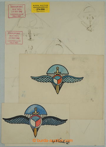 274558 - 1942 NÁVRH / kat. Oldřich VEČEREK - návrh na odznak čs.