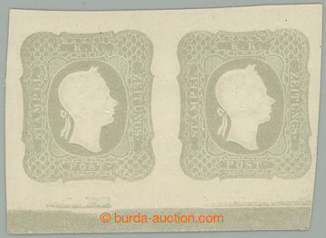 274578 - 1861 Ferch.23, krajová 2-páska 1.05Kr tmavě šedá, Balke