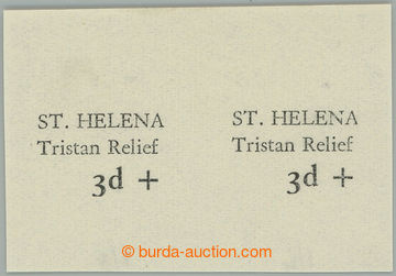 274579 - 1961 SG.172, TRISTAN RELIEF - ZT přetisku pro známku 3P+2�