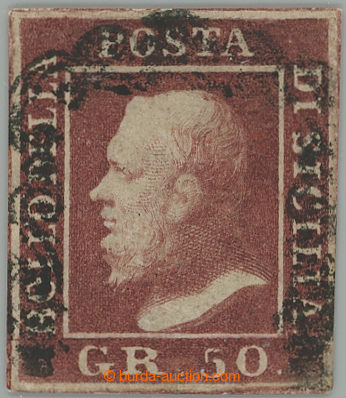 274580 - 1859 Sass.14, Ferdinand II. 50Gr hnědá (lacca bruno); bezv