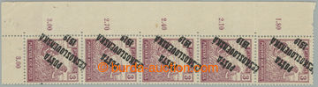 274588 -  Pof.102Pp, 3f fialová, levá dolní rohová svislá 5-pás