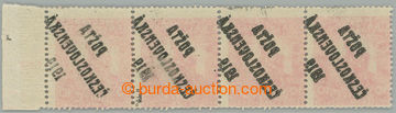 274594 -  Pof.96Ob, 10f červená, vodorovná krajová 4-páska s úp