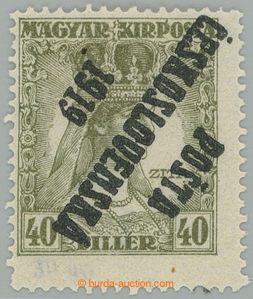 274601 -  Pof.122Pp, Zita 40f olivová, převrácený přetisk, III. 