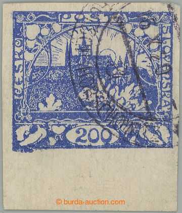 274614 -  DOTISK PRO LETECKÉ / Pof.22b, 200h modrá s dolním okraje