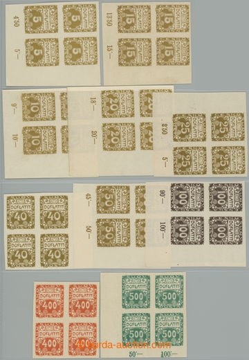 274633 - 1919 Pof.DL1-DL12 / Ornament, sestava 10ks 4-bloků hodnot 5