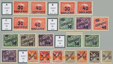 274638 - 1922-1927 SESTAVA / přetiskových doplatních zn. emisí Hr
