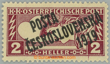 274640 -  Pof.57Aa, Obdélník 2h hnědočervená, černý přetisk I