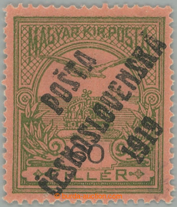 274642 -  Pof.94, 60f zelená / černá, IV. typ přetisku; po nálep