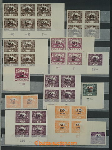 274644 -  [SBÍRKY]  sestava řady bloků, krajových kusů i jednotl