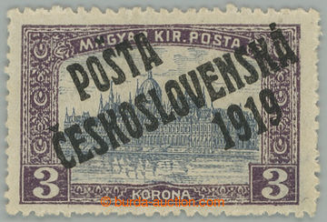 274662 -  Pof.116, 3K fialová / šedá, III. typ přetisku; po nále