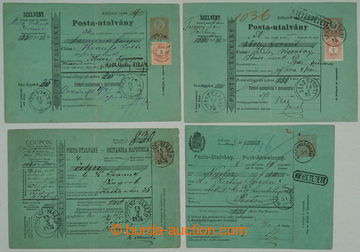 274680 - 1874-1875 sestava 3ks celých poštovních průvodek Posta -