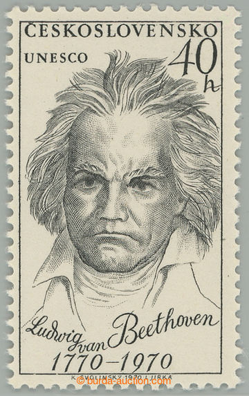 274700 - 1970 Pof.1813II, Beethoven 40h, II. typ; bez nálepky, hleda