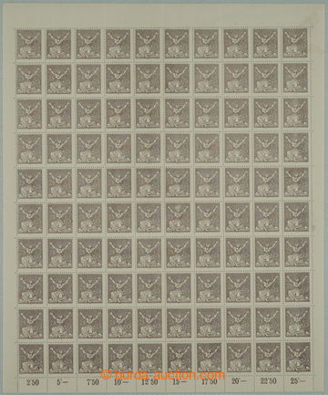 274709 -  ARCHOVINA / Pof.152A, 25h hnědá, kompletní 100ks PA; bez