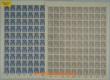 274711 -  ARCHOVINA / Pof.143A, 152A, Holubice 5h modrá a OR 25h hn�