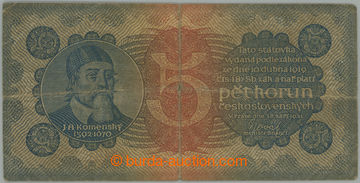 274716 - 1921 Ba.18, 5Kč 1921, série 6; silný oběh