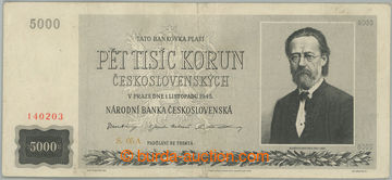 274721 - 1945 Ba.79, 5000Kčs 1945, série 05A; koupaná a lisovaná