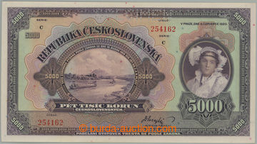 274724 - 1920 Ba.17c, 5000Kč 1920, série C, perforace SPECIMEN; svi