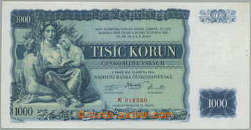 274731 - 1934 Ba.27, 1000Kč 1934, série K, perforace SPECIMEN; koup