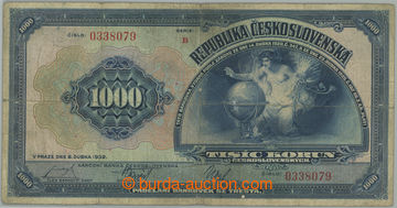 274732 - 1932 Ba.26, 1000Kč 1932, série B, neperforovaná; v kří�