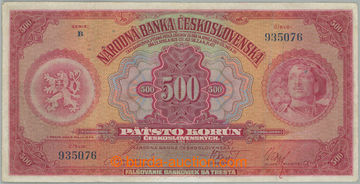 274736 - 1929 Ba.23b, 500Kč 1929, série B, dotištěná čárka nad