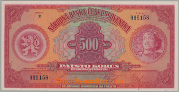 274739 - 1929 Ba.23c, 500Kč 1929, série E, perforace SPECIMEN; pouz