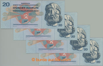 274743 - 1970 ČÍSELNÁ POSTUPKA / Ba.100, 20Kčs 1970, série F04, 