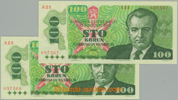274745 - 1989 ČÍSELNÁ POSTUPKA / Ba.106, 100Kčs 1989, série A25,