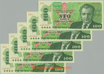 274746 - 1989 ČÍSELNÁ POSTUPKA / Ba.106, 100Kčs 1989, série A21,