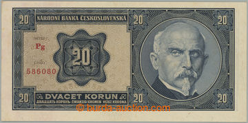 274748 - 1926 Ba.21b2, 20Kč 1926, série Pg; zcela nepatrně odřen�