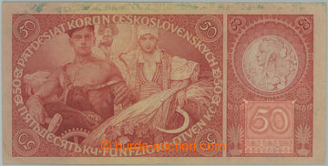274750 - 1929 Ba.24b, 50Kč 1929, série Rb, neperforovaná; kříže