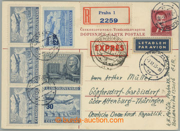 274759 - 1953 DOPISNICE DO CIZINY / CDV96 zaslaná jako R+Ex+Let do N