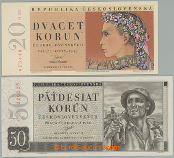 274763 - 1949-1950 Ba.83b+85a, 20Kčs 1949, II. vydání, série B45 