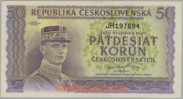 274786 - 1945 Ba.73, 50Kčs b.l. (1945), série JH; lehce zvlněná, 