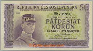 274788 - 1945 Ba.73, 50Kčs b.l. (1945), série MK; pouze minimální