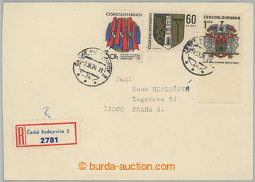 274795 - 1974 R-dopis zaslaný do Prahy, vyfr. mj. nezoubkovanou zná