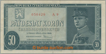 274799 - 1948 Ba.81a, 50Kčs 1948, nízká série A9; koupaná