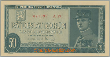 274802 - 1948 Ba.81b, 50Kčs 1948, série A29, perforace 3 malé dír