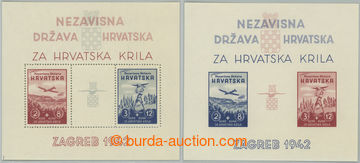 274811 - 1942 Mi.Bl.1+2, Výstava modelů, oba aršíky, Bl.1 vzácn�