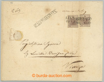 274822 - 1850 4x těžší R-dopis z LEGNAGO do VICENZA, vyfr. 2x Zna