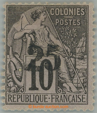 274826 - 1888-1889 Yv.9, Alegorie 10 s přetiskem 25 (C); bez lepu, v