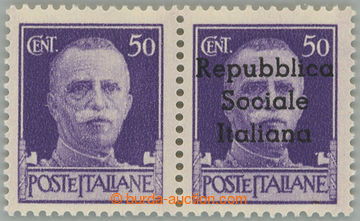 274828 - 1944 Repubblica Sociale Italiana / Sass.6c, 2-páska 50Cent 