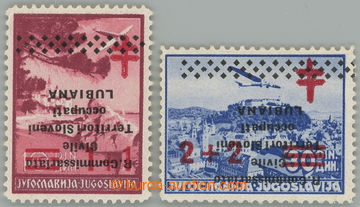274830 - 1941 LJUBLJANA / Sass.36a, 38a, letecké 10Din a 30Din s tzv