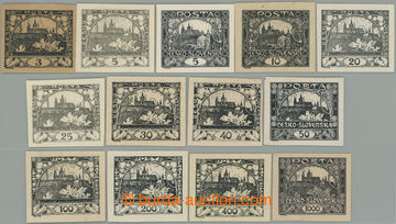 274837 -  ZT  řada 13ks zkusmých tisků Hradčany 3h - 1000h v čer