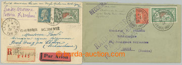 274841 - 1929 KATASTROFNÍ POŠTA /  sestava 2ks R+Let dopisů, exper