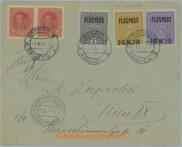 274855 - 1916 Ferch.225-227, ERSTFLUG KRAKAU - WIEN, Let-dopis s celo