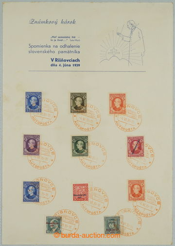 274877 - 1939 PRA27, RIŠŇOVCE / 4.VI.39/ AUTOPOŠTA /f/ Odhalení p