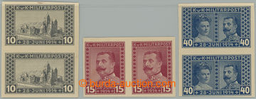 274883 - 1917 ANK.121U-123U, příplatkové Pamětní 10+2H - 40+2H, 